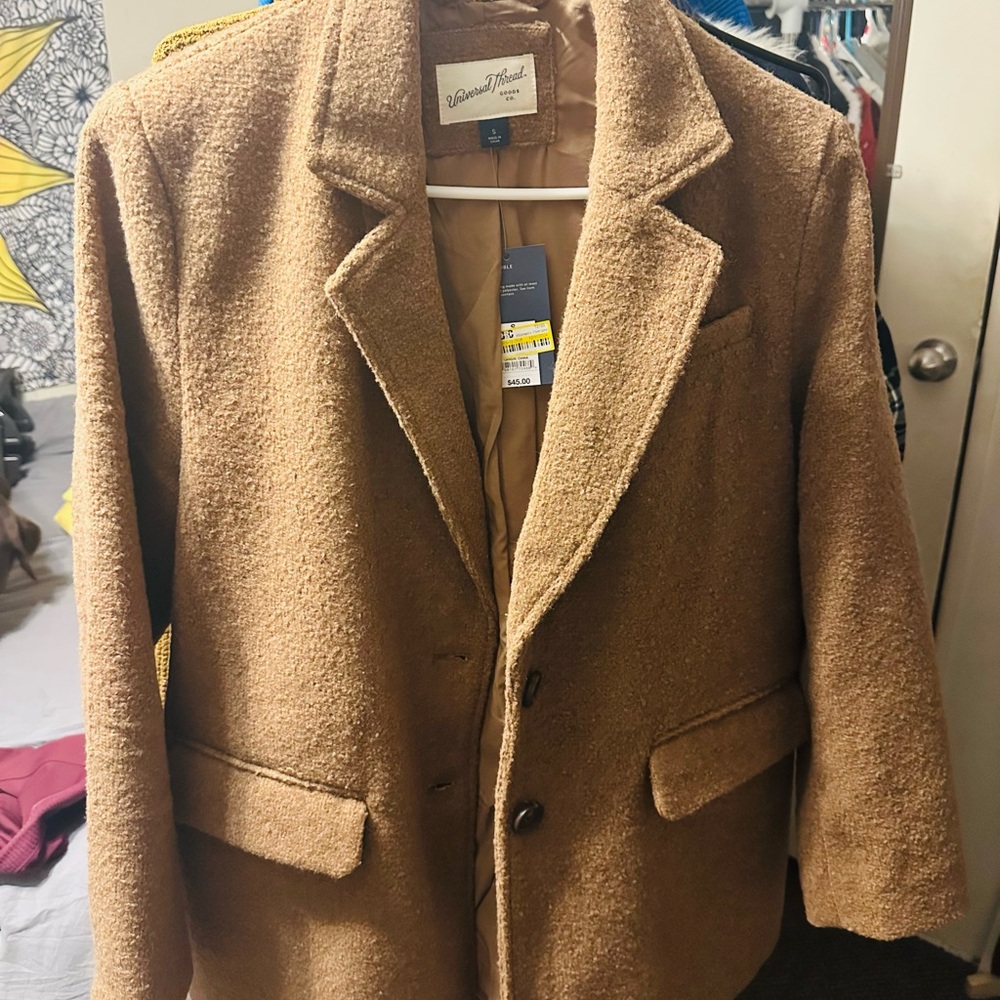 Universal Thread Brown Wool Jacket NWT - image 1